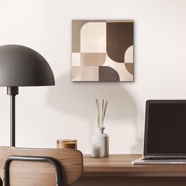 Geometrisch - Geweven structuur - Modern aluminium wit klein -sfeer5