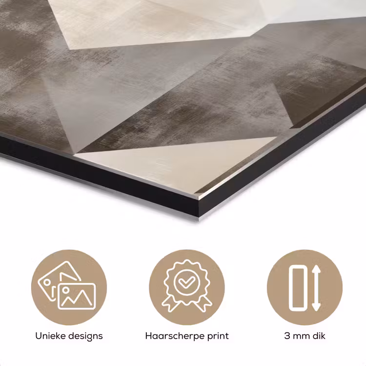 Geometrisch - Motief - Aardetinten aluminium wit klein 46 -closeup_NL