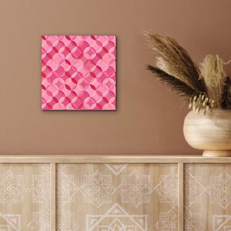 Geometrisch - Mozaïek - Modern - Roze aluminium wit klein 46 -sfeer4