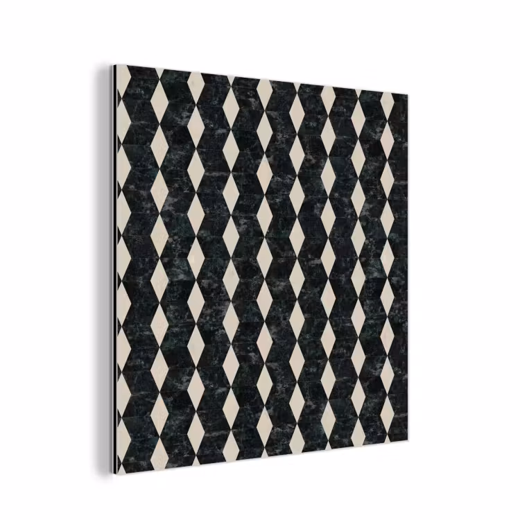 Geometrisch - Patroon - Marmer - Groen aluminium wit klein 46 -3d