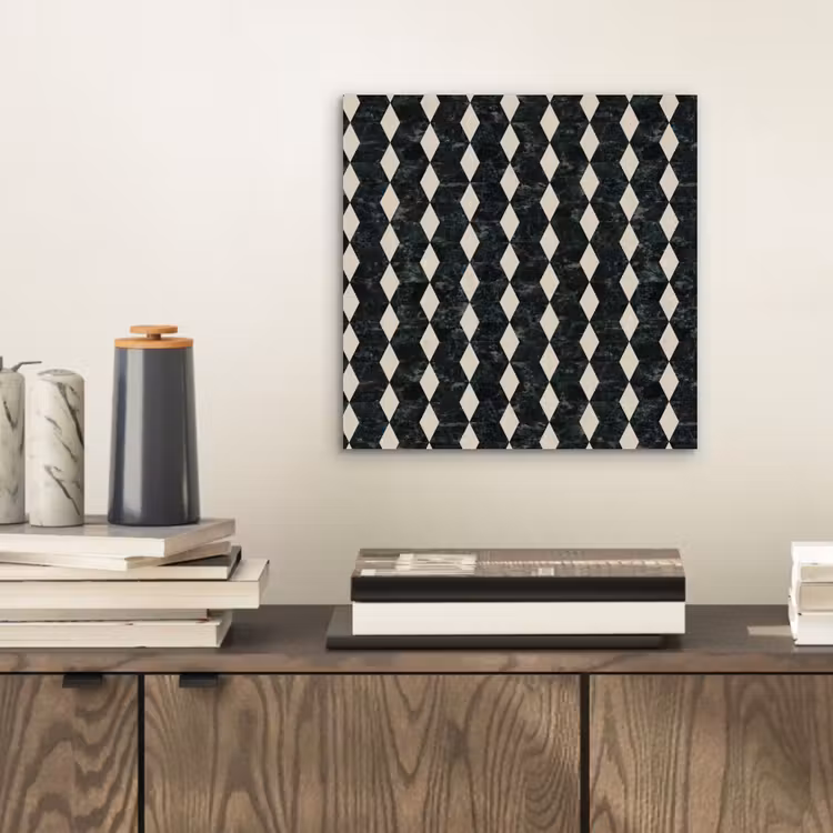 Geometrisch - Patroon - Marmer - Groen aluminium wit klein 46 -sfeer1