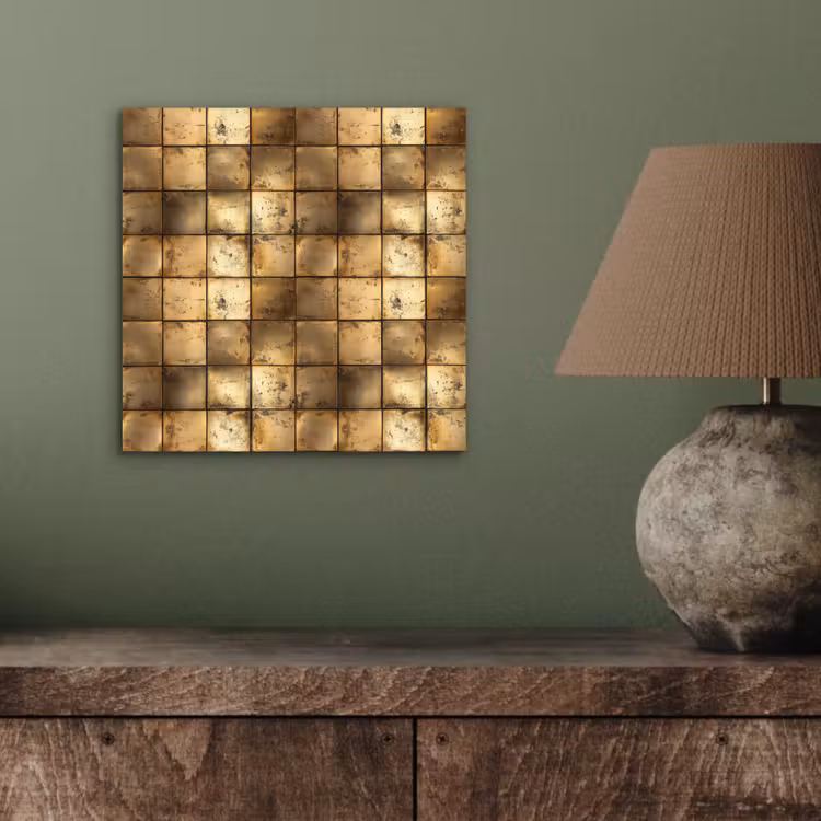 Geometrisch - Tegels - Goud aluminium wit klein 46 -sfeer2