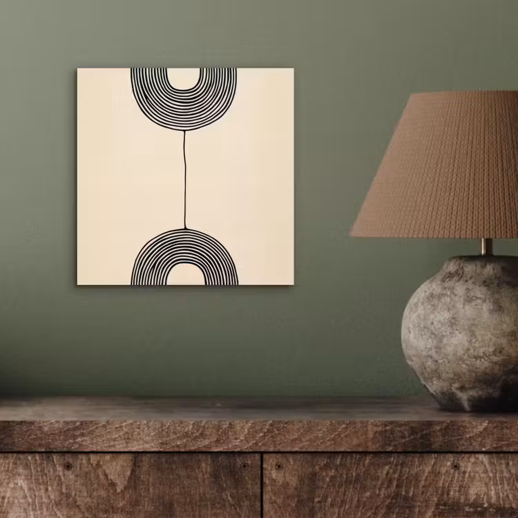 Geometrische bogen - Minimalistisch - Symmetrisch aluminium wit klein -sfeer2