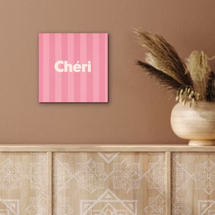 Gestreept - Roze - Chéri aluminium wit klein -sfeer4