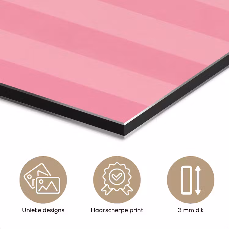 Gestreept - Roze - Chéri aluminium wit klein -closeup_NL