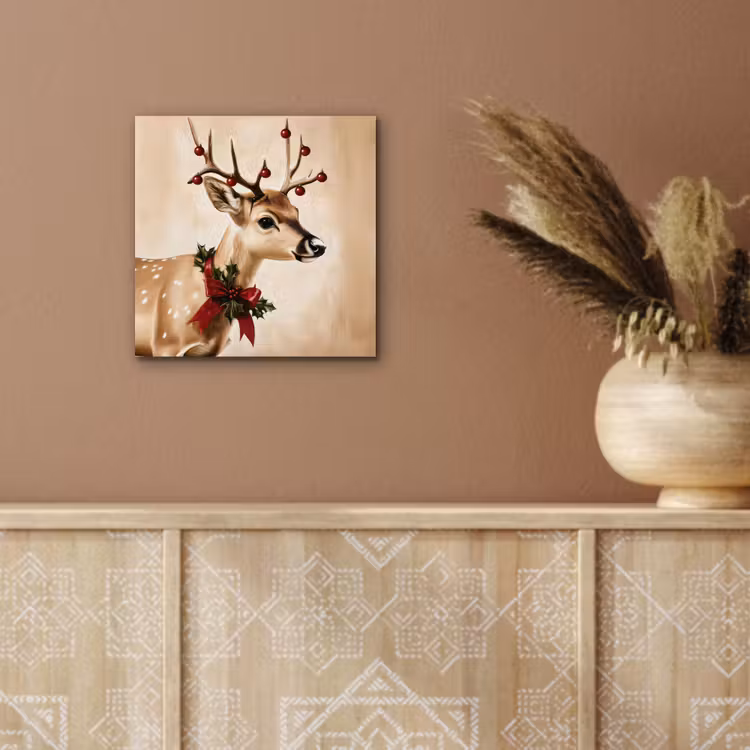 Gewei - Kerst - Rendier - Rood aluminium wit klein -sfeer4