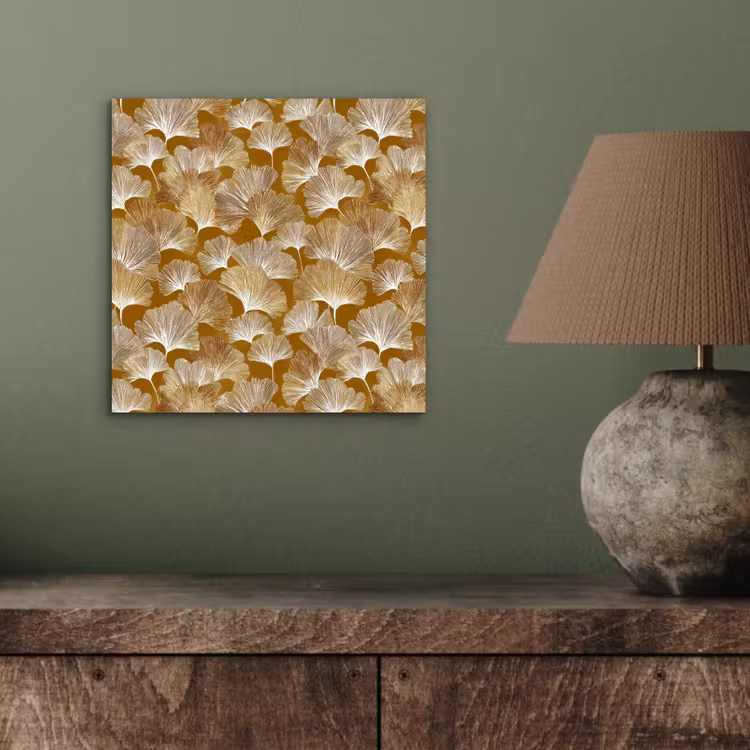 Ginkgo - Bladeren - Goud aluminium wit klein 46 -sfeer2