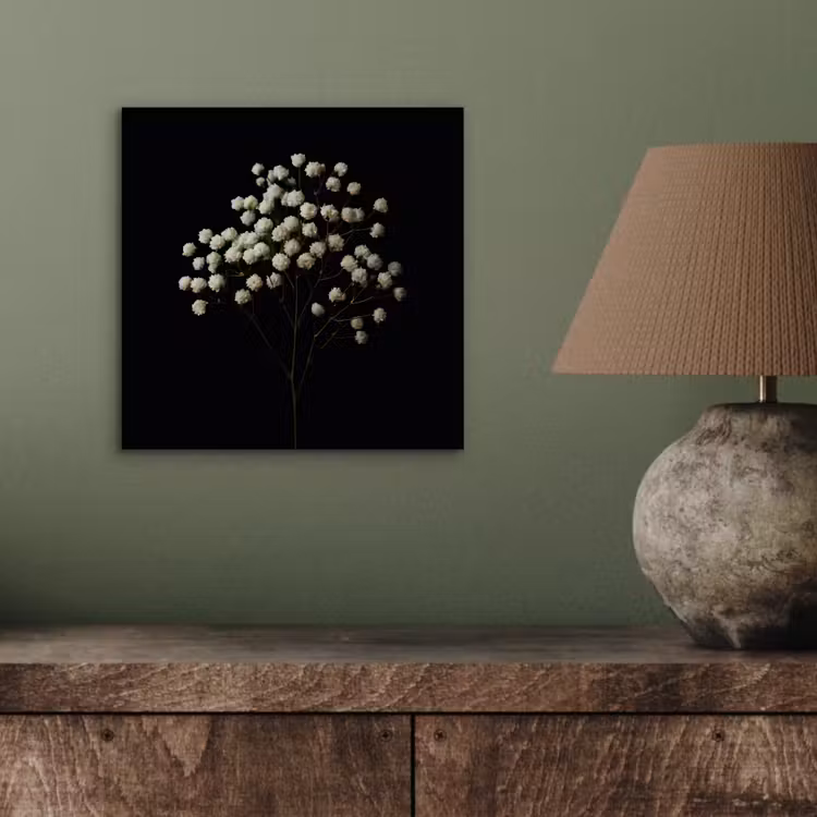 Gipskruid - Bloemetjes - Wit - Minimalistisch aluminium wit klein -sfeer2