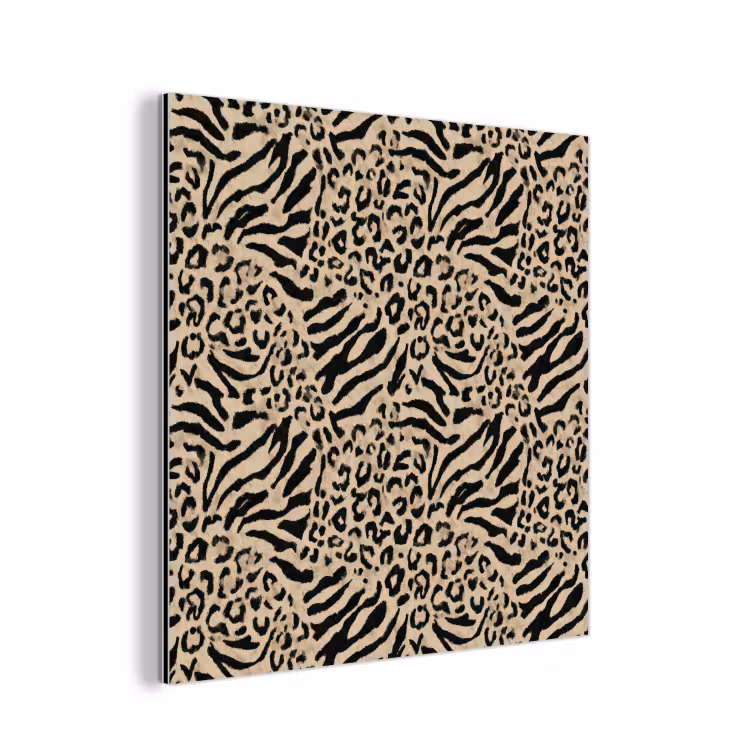 Giraf - Zebra - Motief - Bruin aluminium wit klein 46 -3d