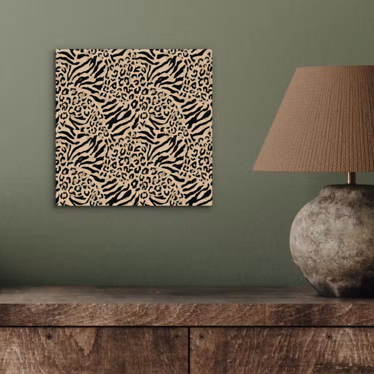 Giraf - Zebra - Motief - Bruin aluminium wit klein 46 -sfeer2