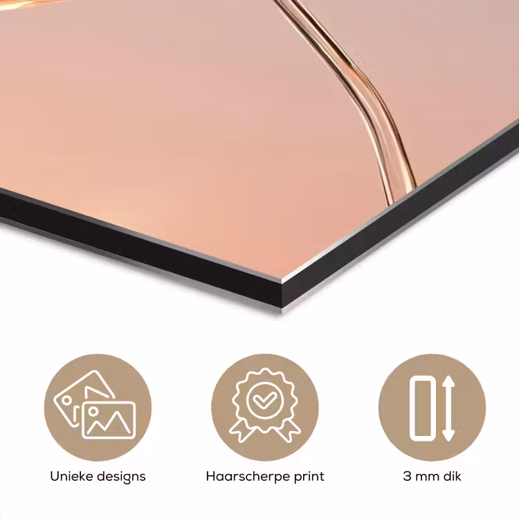 Glazen - Bloem - Roze aluminium wit klein -closeup_NL