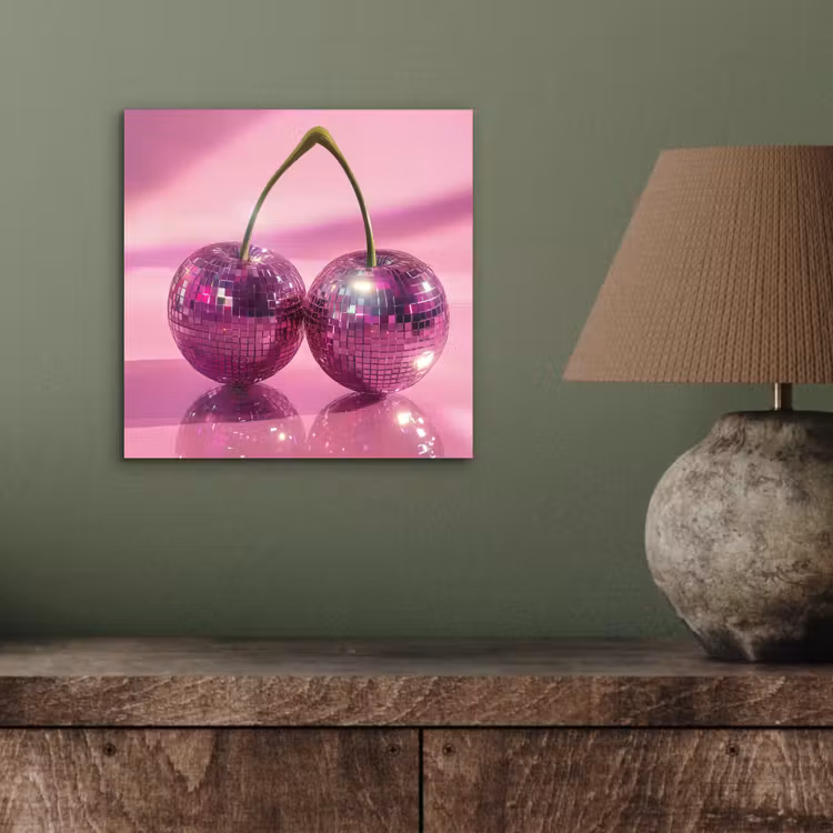 Glitter - Discobol - Roze - Kersen aluminium wit klein -sfeer2