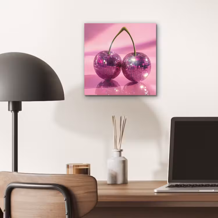 Glitter - Discobol - Roze - Kersen aluminium wit klein -sfeer5