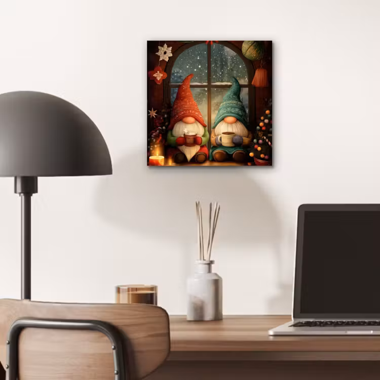 Gnooms - Kerst - Raam - Kleurrijk aluminium wit klein -sfeer5