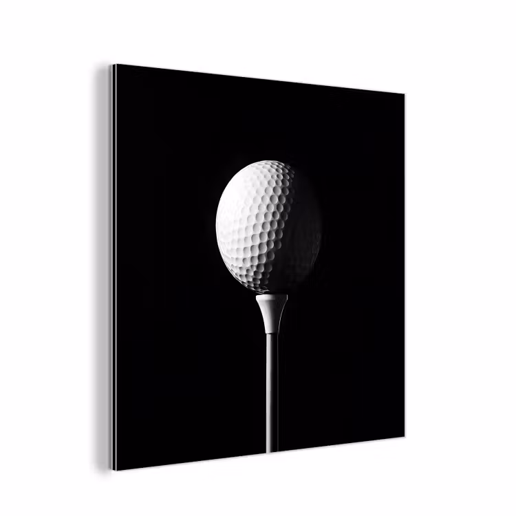 Golfbal - Minimalistisch - Wit aluminium wit klein -3d