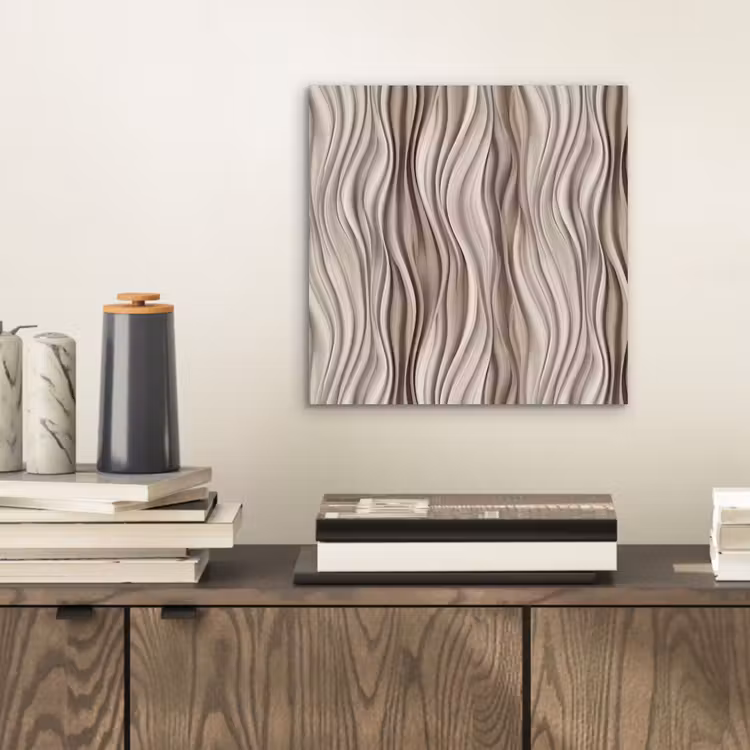 Golven - 3D - Crème aluminium wit klein 46 -sfeer1