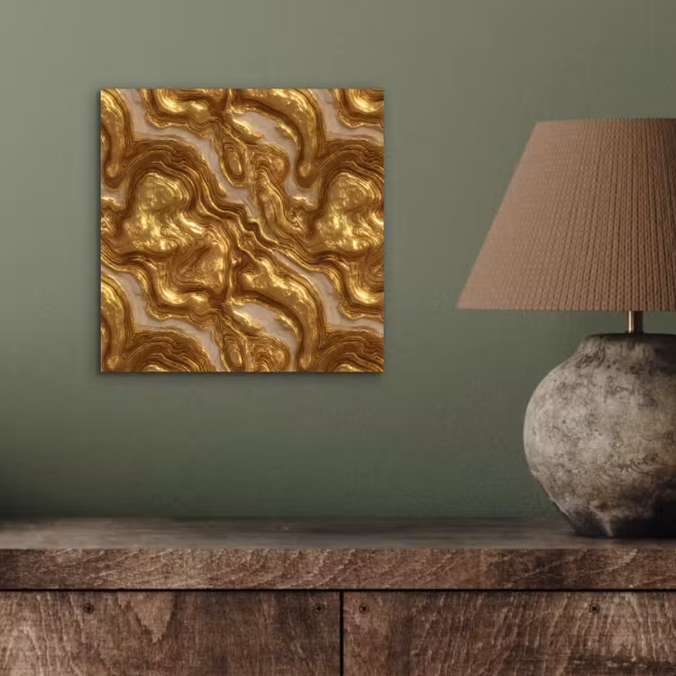 Golven - Organisch - Goud - Crème aluminium wit klein 46 -sfeer2