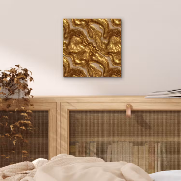 Golven - Organisch - Goud - Crème aluminium wit klein 46 -sfeer3