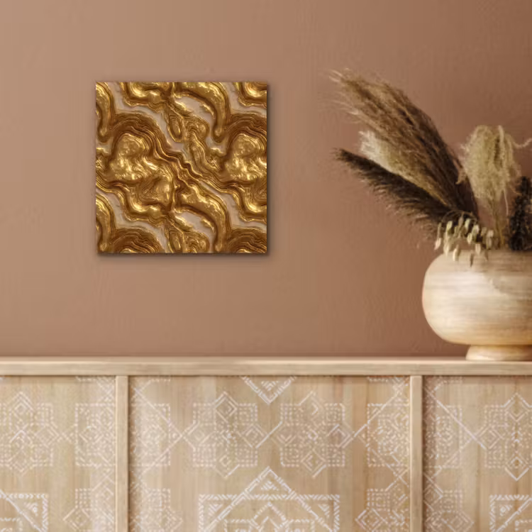 Golven - Organisch - Goud - Crème aluminium wit klein 46 -sfeer4