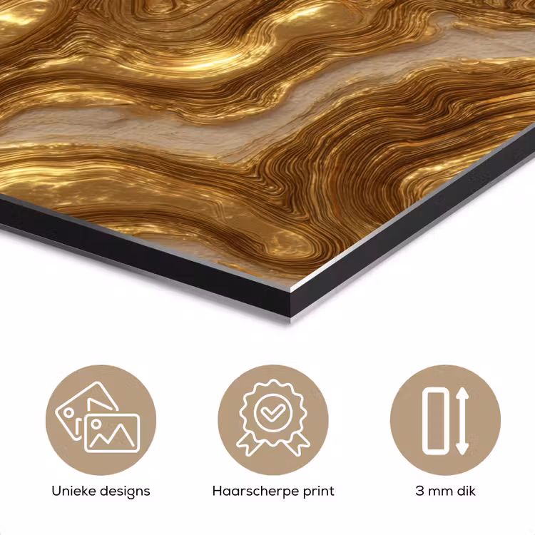 Golven - Organisch - Goud - Crème aluminium wit klein 46 -closeup_NL
