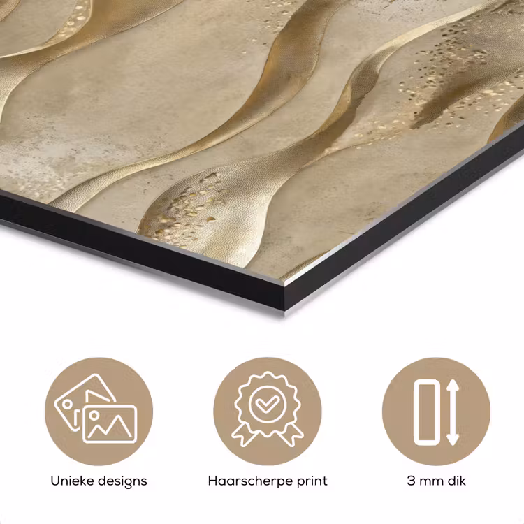 Golven - Patroon - Goud aluminium wit klein 46 -closeup_NL