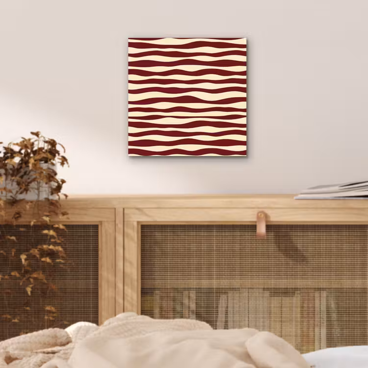 Golven - Rood - Patroon - Crème aluminium wit klein 46 -sfeer3