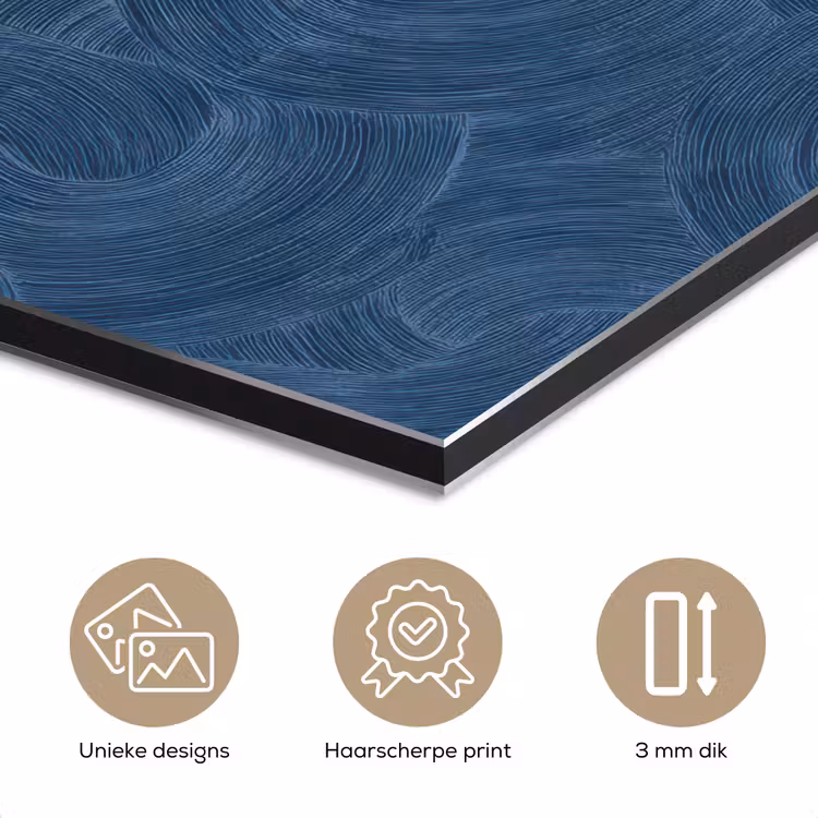 Golven - Textuur - Patroon - Blauw aluminium wit klein 46 -closeup_NL