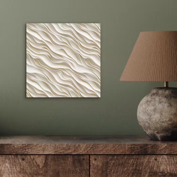 Golven - Wit - Minimalistisch aluminium wit klein 46 -sfeer2
