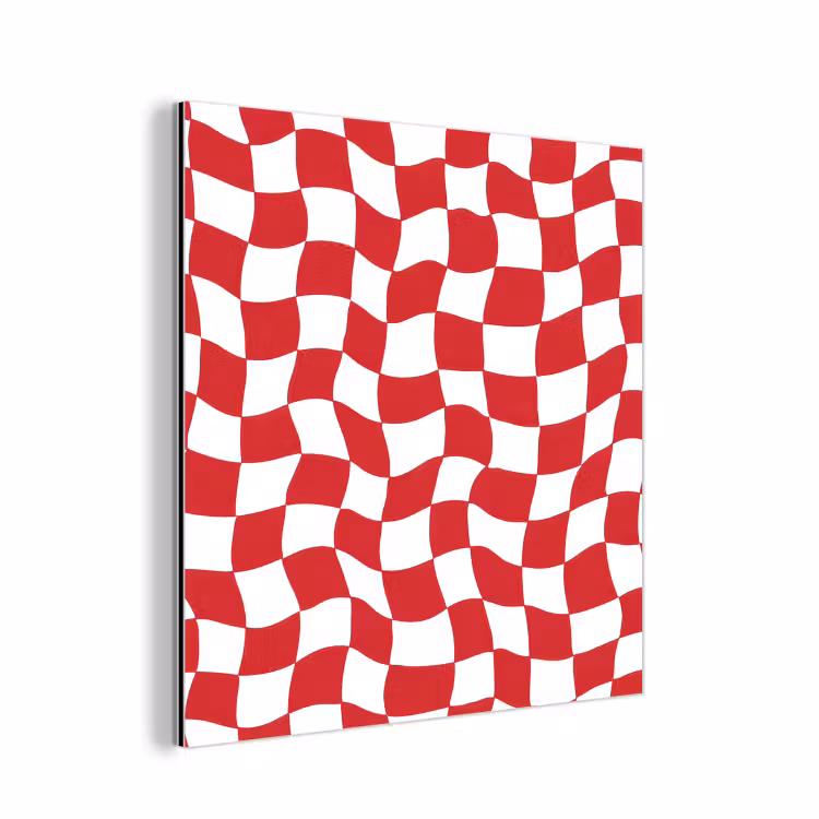 Golvend - Patroon - Rood aluminium wit klein 46 -3d