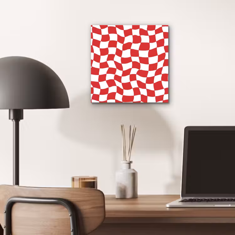 Golvend - Patroon - Rood aluminium wit klein 46 -sfeer5