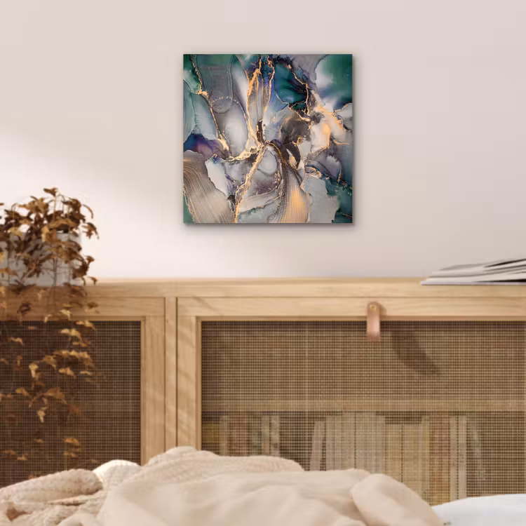 Goud - Blauw - Marmer aluminium wit klein -sfeer3