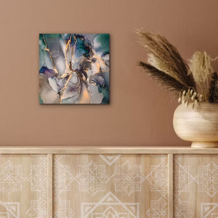 Goud - Blauw - Marmer aluminium wit klein -sfeer4