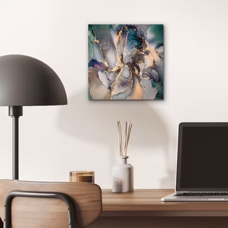 Goud - Blauw - Marmer aluminium wit klein -sfeer5