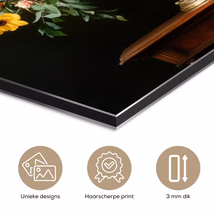 Goud - Bloemen - Kleuren - Vaas aluminium wit klein -closeup_NL