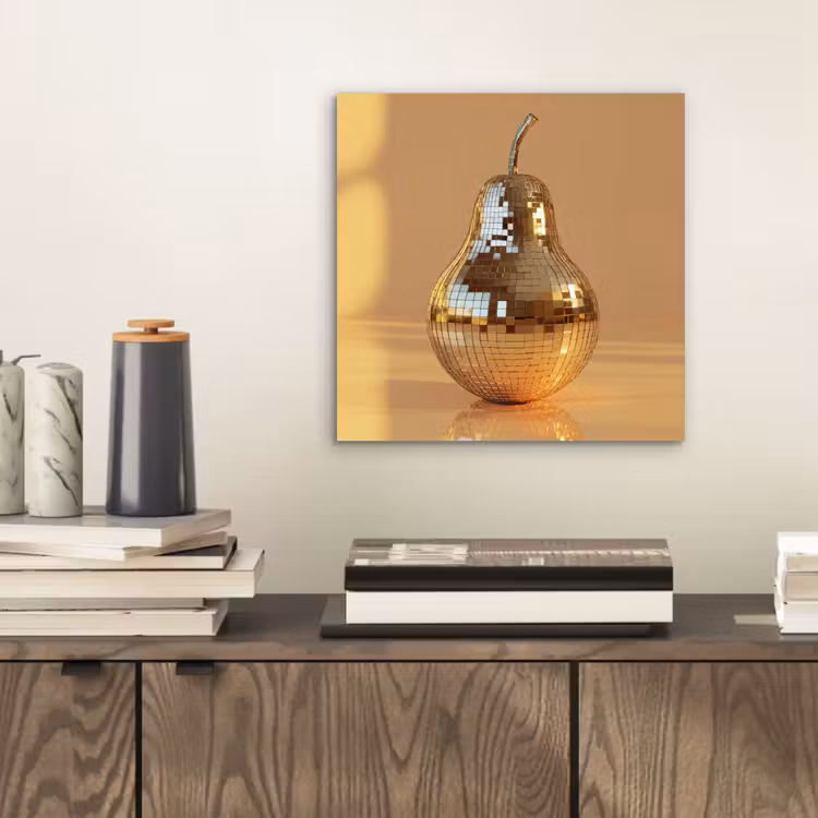 Goud - Disco - Glitter - Peer aluminium wit klein -sfeer1