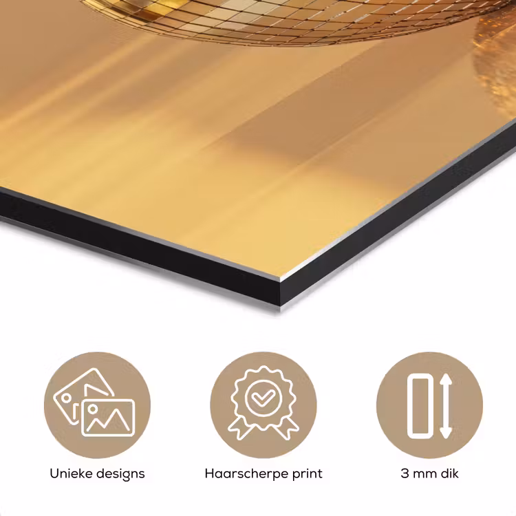 Goud - Disco - Glitter - Peer aluminium wit klein -closeup_NL