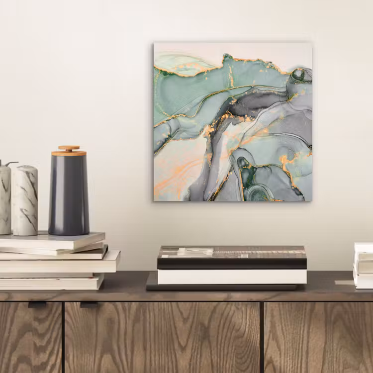 Goud - Marmer - Groen - luxe - Glitter - Marmerlook aluminium wit klein -sfeer1
