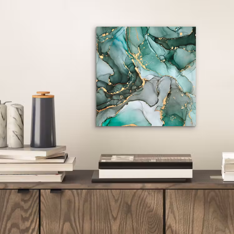 Goud - Marmer - Groen - Luxe - Marmerlook - Grijs aluminium wit klein -sfeer1