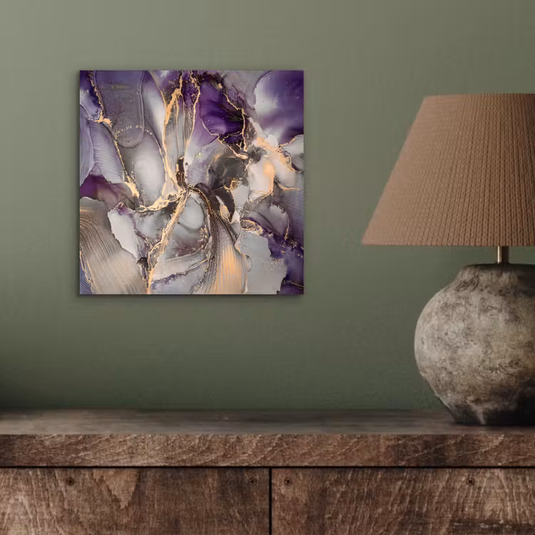 Goud - Paars - Marmer aluminium wit klein -sfeer2