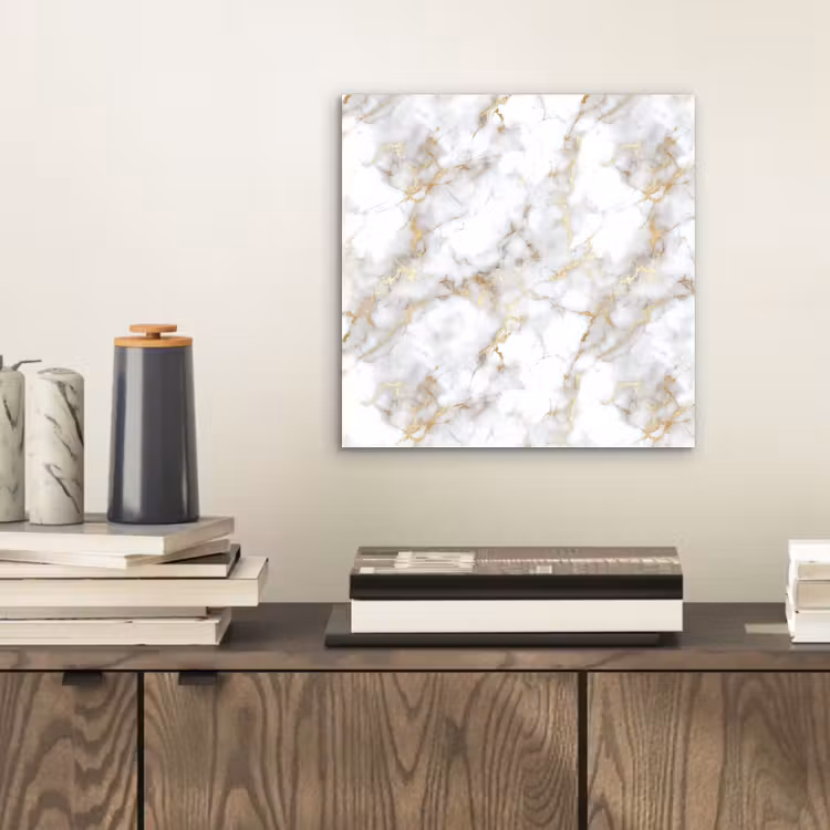 Gouden aders - Marmer - Wit aluminium wit klein 46 -sfeer1