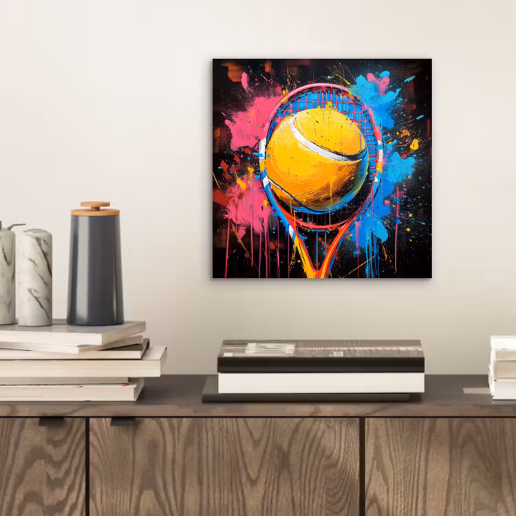 Graffiti - Tennis - Sport - Racket aluminium wit klein -sfeer1