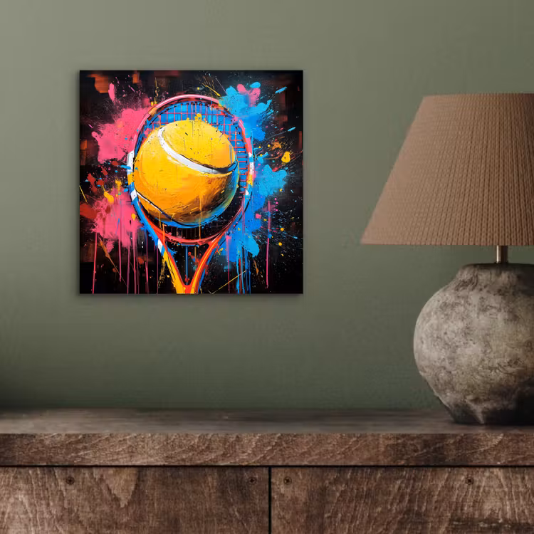 Graffiti - Tennis - Sport - Racket aluminium wit klein -sfeer2