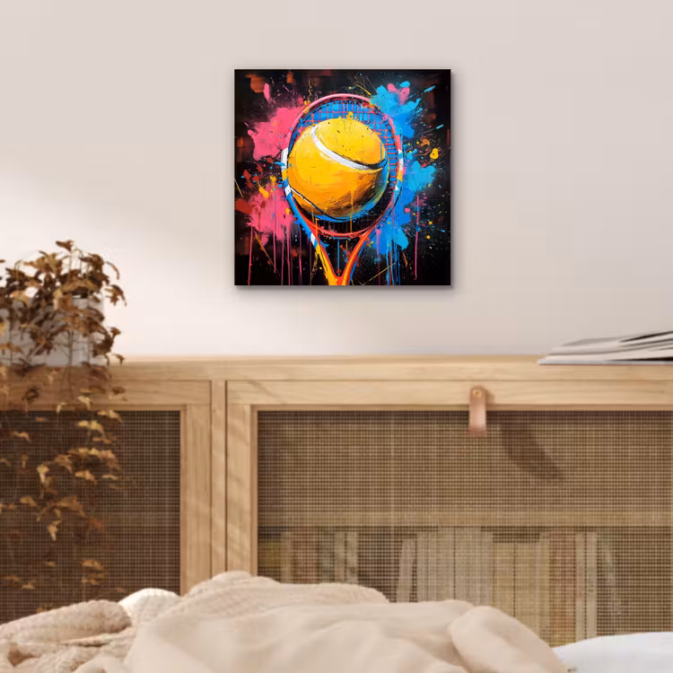 Graffiti - Tennis - Sport - Racket aluminium wit klein -sfeer3
