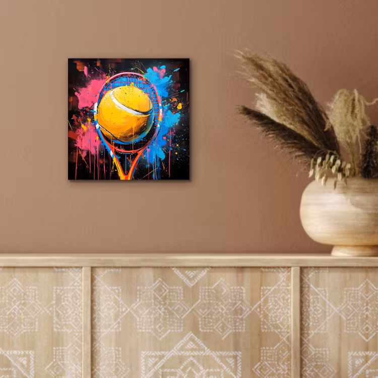 Graffiti - Tennis - Sport - Racket aluminium wit klein -sfeer4