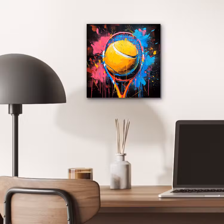 Graffiti - Tennis - Sport - Racket aluminium wit klein -sfeer5
