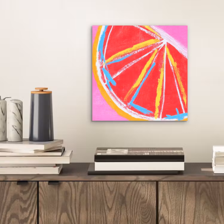Grapefruit - Geschilderd - Roze - Strepen aluminium wit klein -sfeer1
