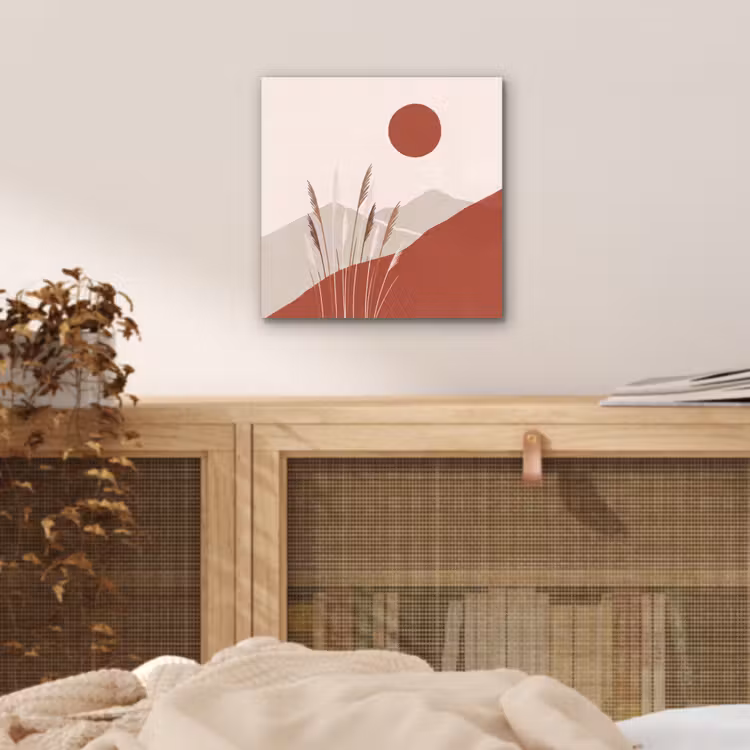 Gras - Landschap - Natuur - Abstract - Beige aluminium wit klein -sfeer3