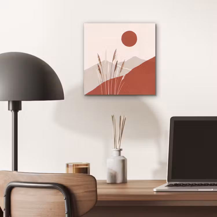 Gras - Landschap - Natuur - Abstract - Beige aluminium wit klein -sfeer5