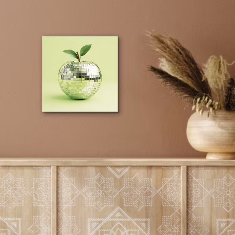 Groen - Disco - Decoratie - Appel aluminium wit klein -sfeer4