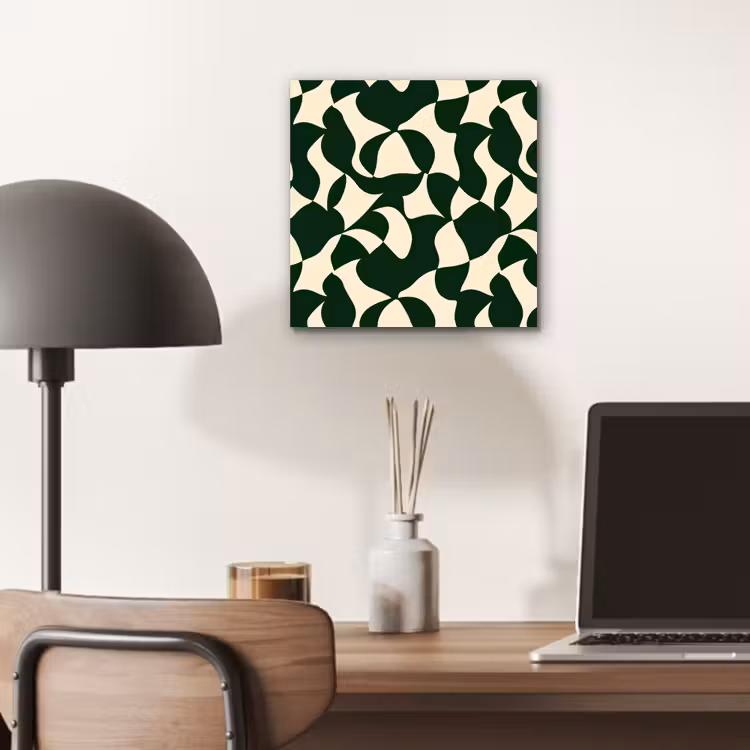 Groen - Organische vlakken - Crème aluminium wit klein 46 -sfeer5